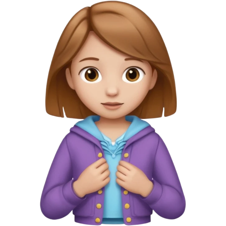 a little girl changing clothes emoji
