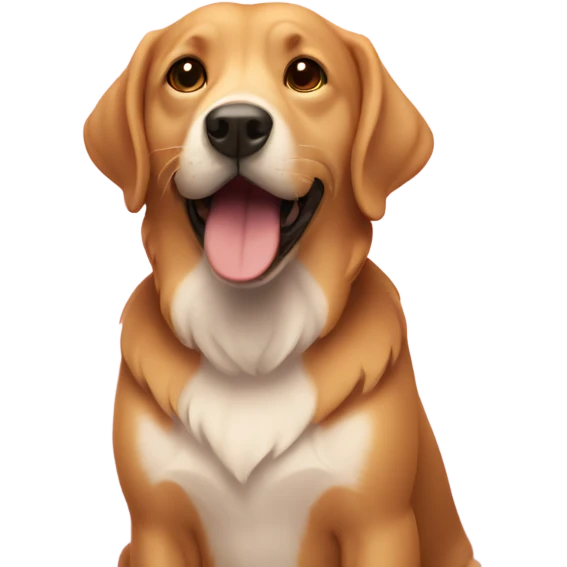 Dog surrounded by hearts emoji