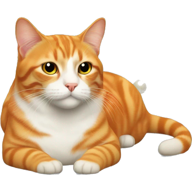 Orange cat under a christmastree emoji
