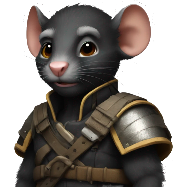 Black rat fighter emoji