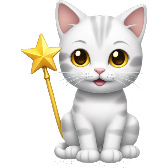 kitty with a star wand emoji