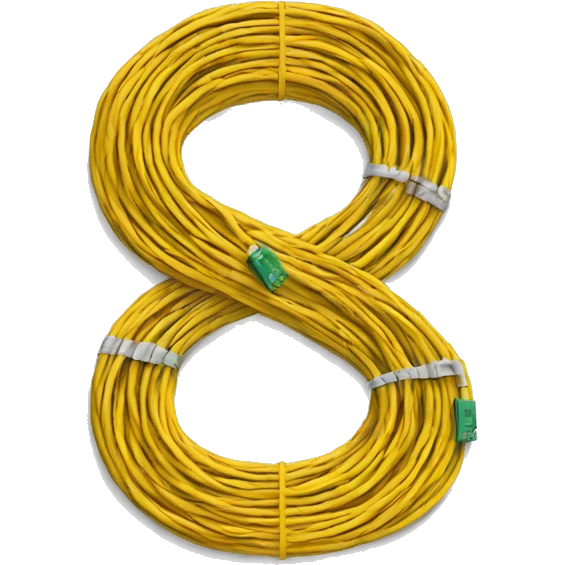A dollar sign made out of ethernet cables emoji