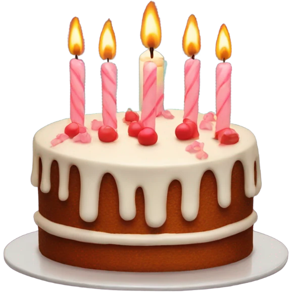 Cake with candles emoji