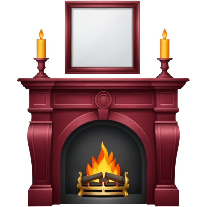 fireplace mantle burgundy emoji
