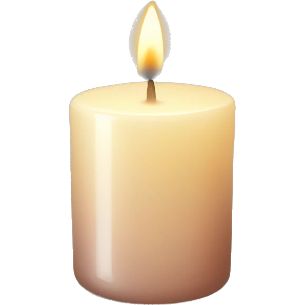 Candle in a powder-colored glass emoji