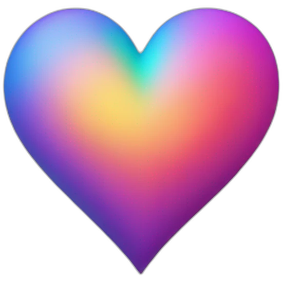 A colorful heart emoji