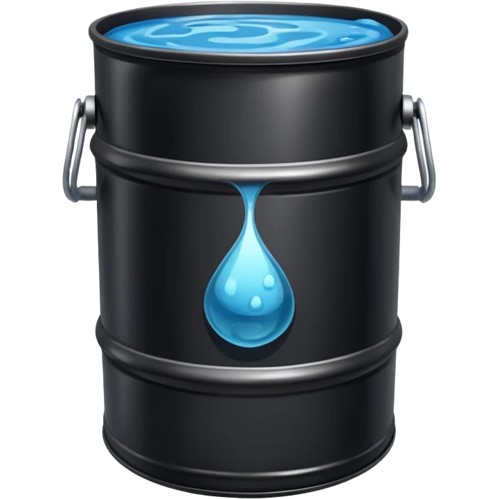 oil sludge in barrel  emoji