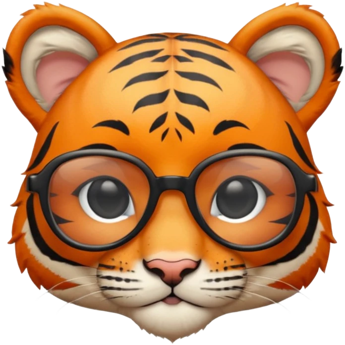 Orange Tiger cub with cool glasses.
 emoji