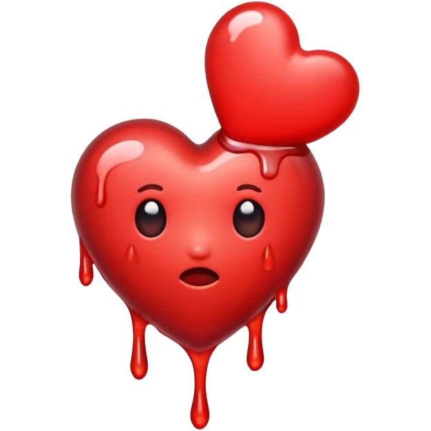 Make a melting heart emoji