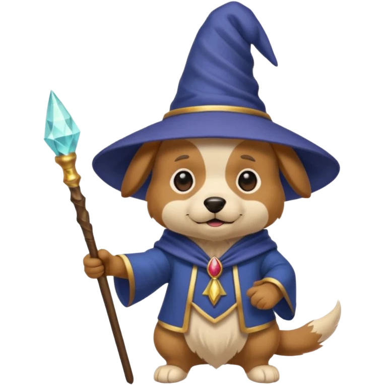 Dog wizard emoji
