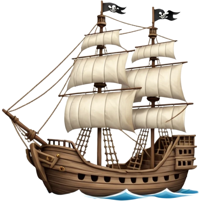 white pirate ships emoji