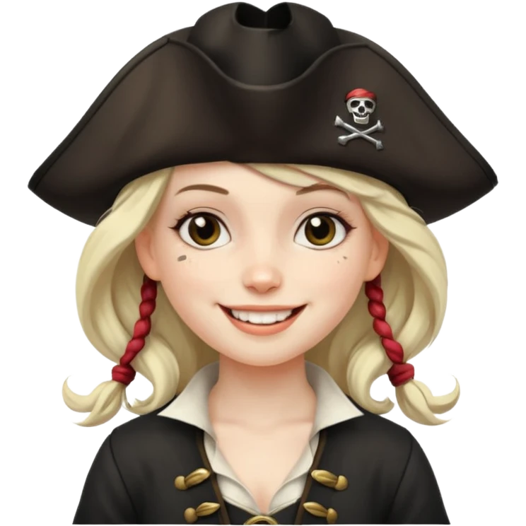 pirate girl with black band  emoji