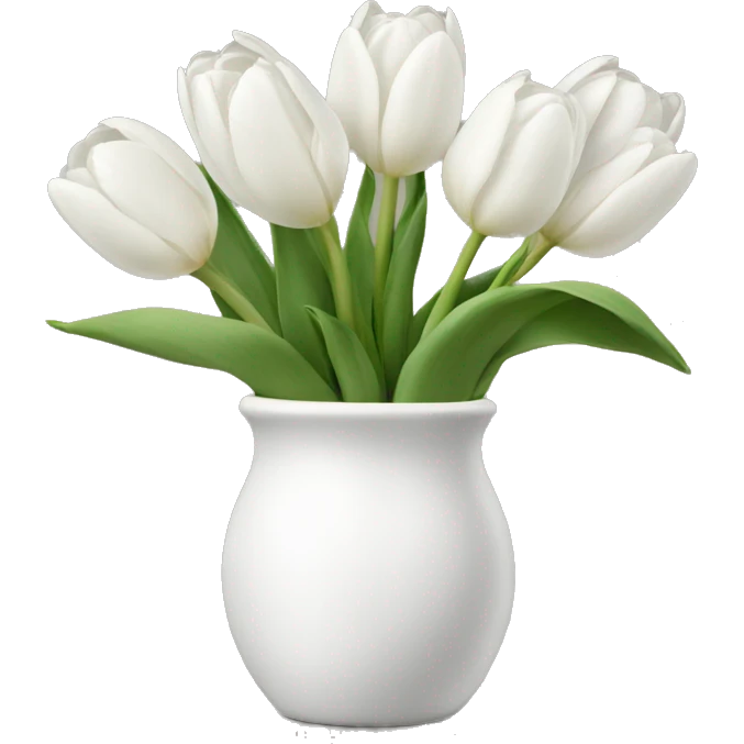 White tulips emoji