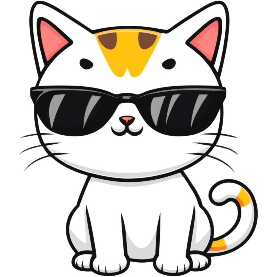 Cat with sunglasses emoji