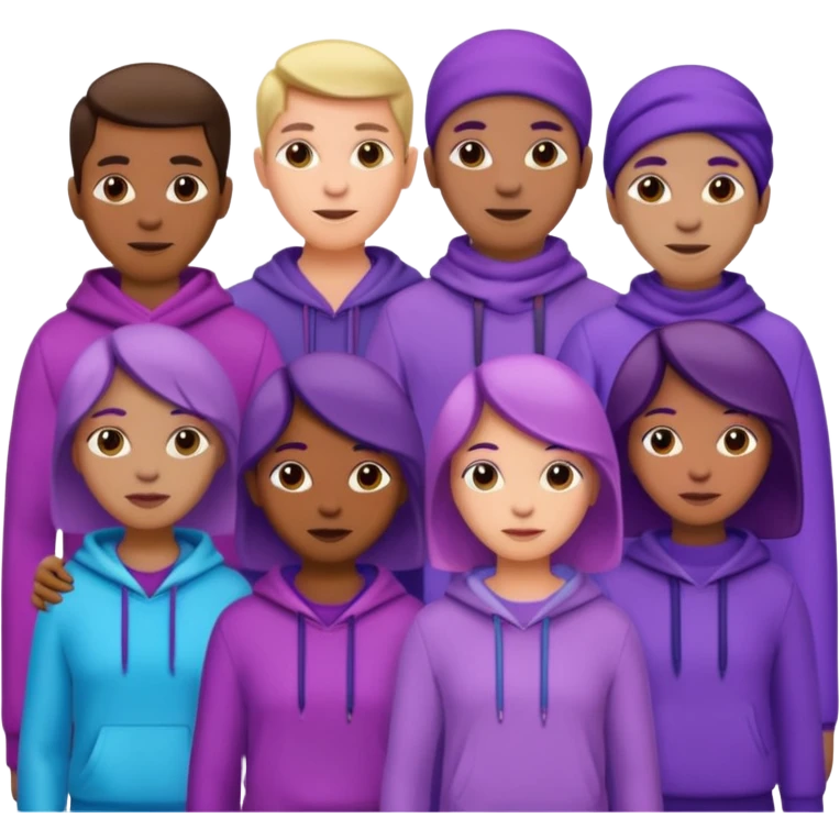 purple people group world emoji