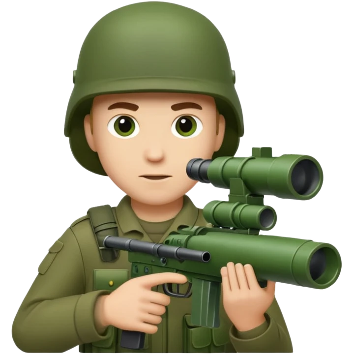 
solder with anti-tank missile system emoji