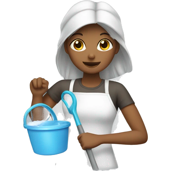 Girl cleaning emoji