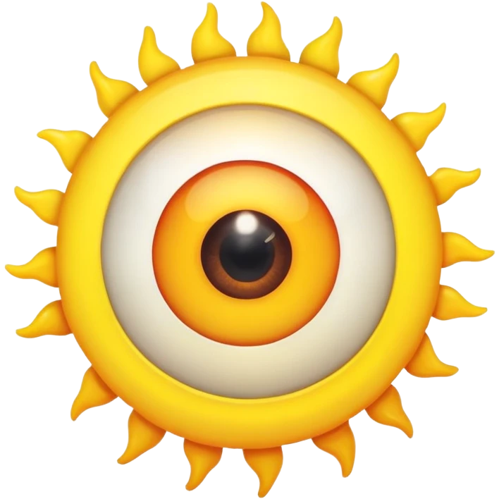 Sun with an eyeball emoji