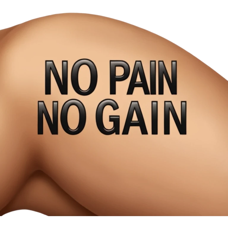 No pain no gain emoji