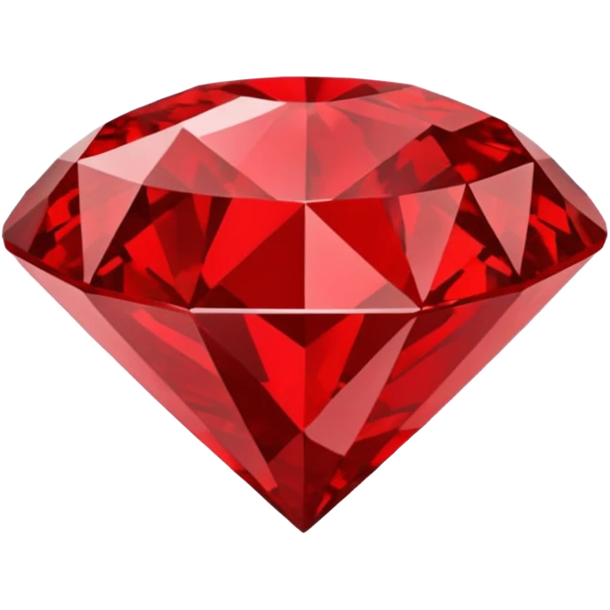 Red diamond with "RED" written on its front emoji