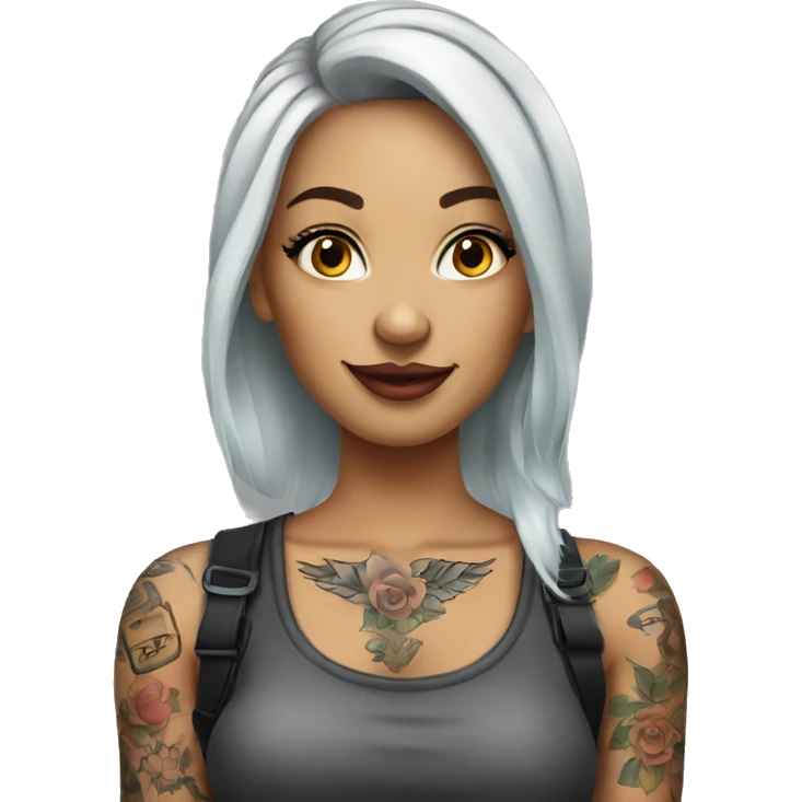 Pretty female tattoo artist  emoji