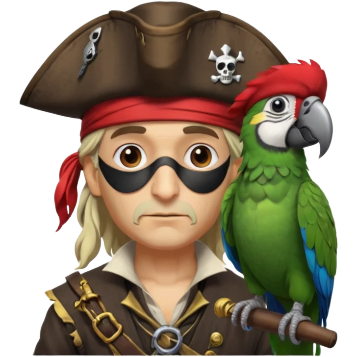 pirate and parrot emoji