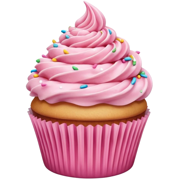 Cupcake with pink icing emoji