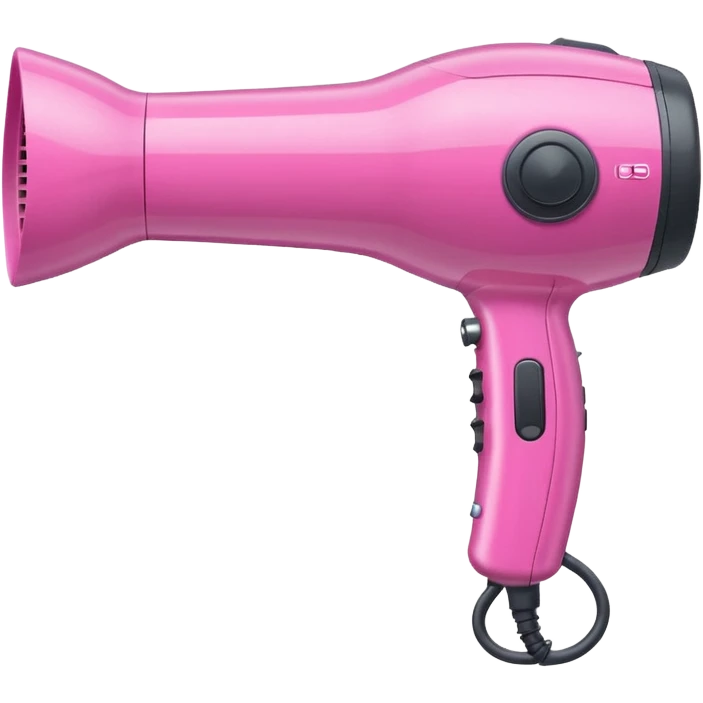 pink hair dryer emoji