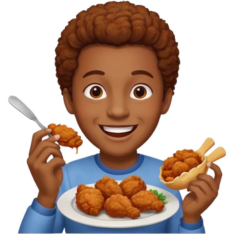 Black person chicken funny emoji