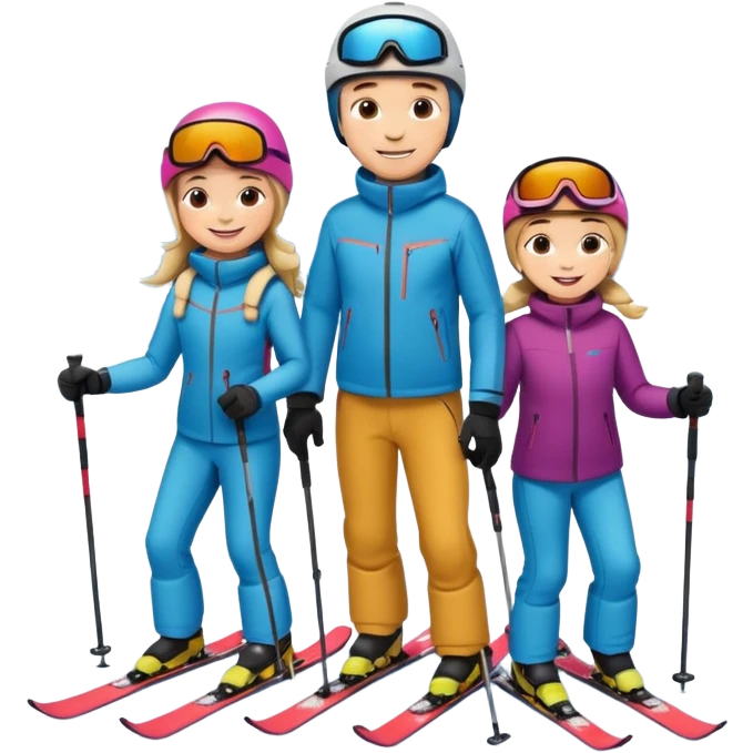 A Family skiën  emoji