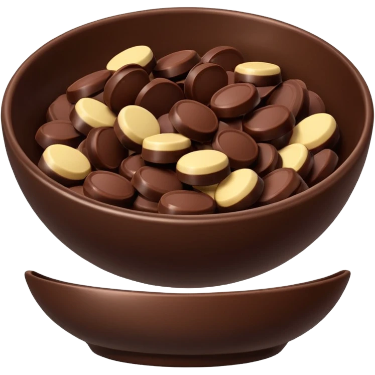 Chocolate on elliptical emoji
