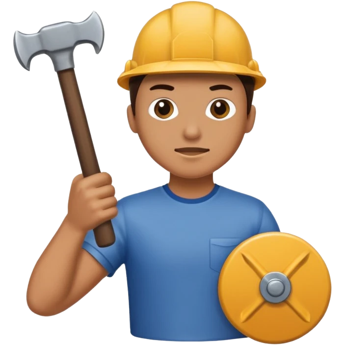 person holding a hammer emoji