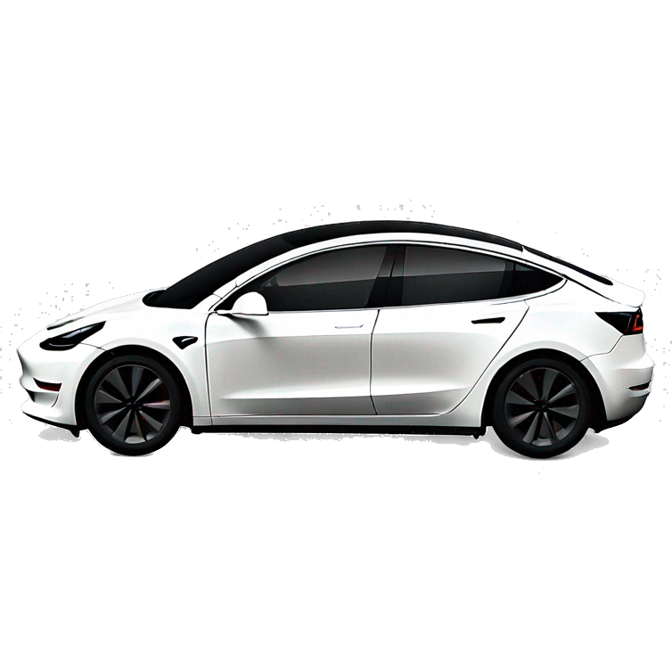2019 Tesla Model3 driving emoji