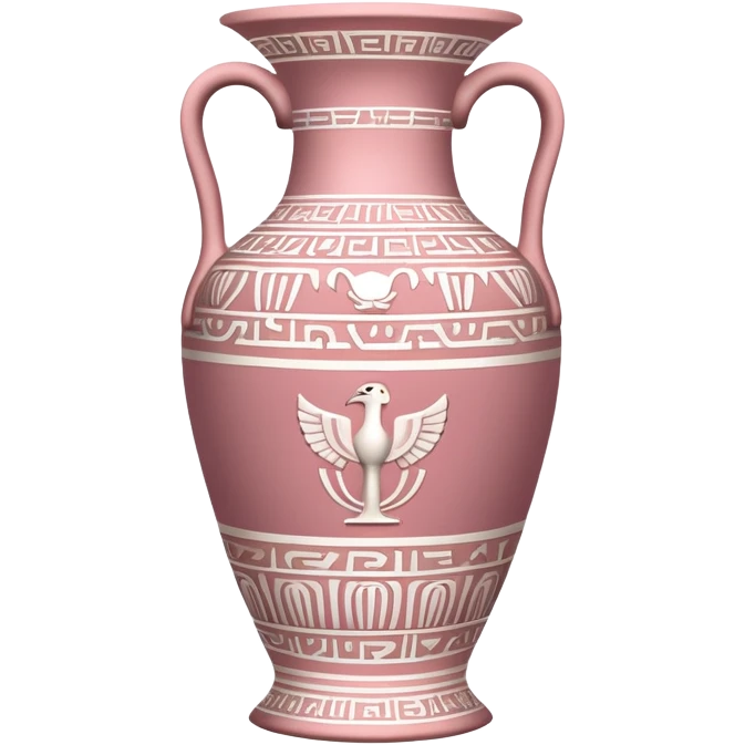 egyptian dusky pink and white vase emoji
