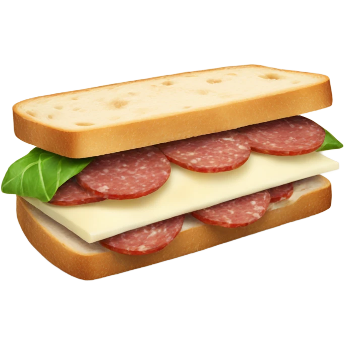 Sandwich with milano salami and mozzarella emoji