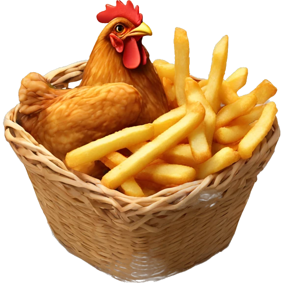 Chicken tenders and fries in a basket emoji