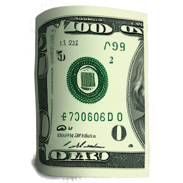 Un dollars en billet emoji