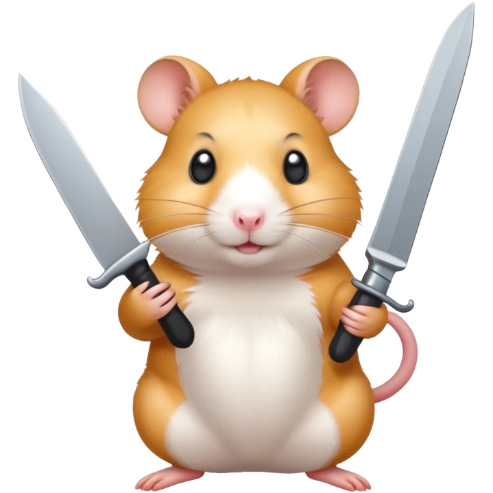 Hamster holding knife  emoji