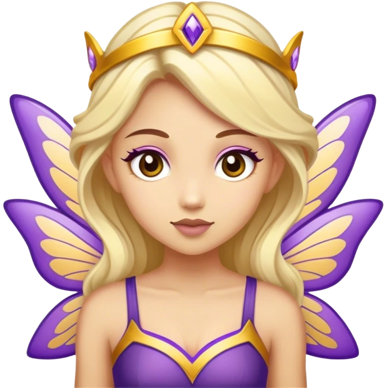A fairy wearing Laker colors emoji