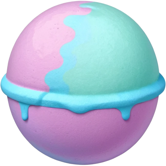 Pastel sparkle glitter bath bomb  emoji