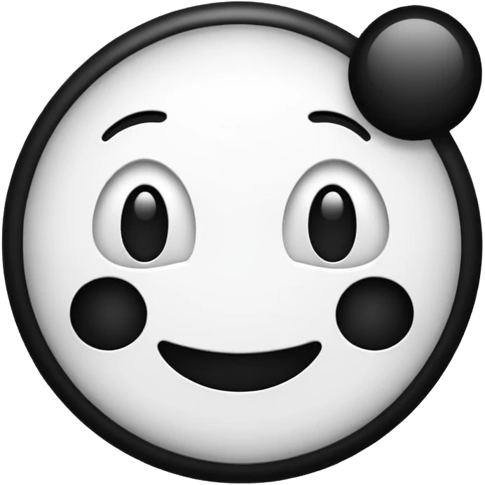 Aesthetic black and white emoji emoji