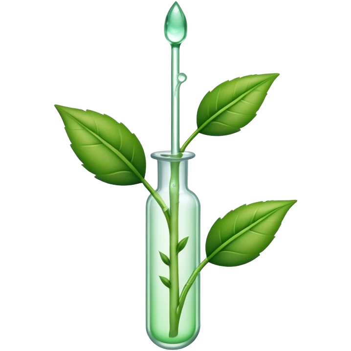 Skinc care serum and plant stem emoji