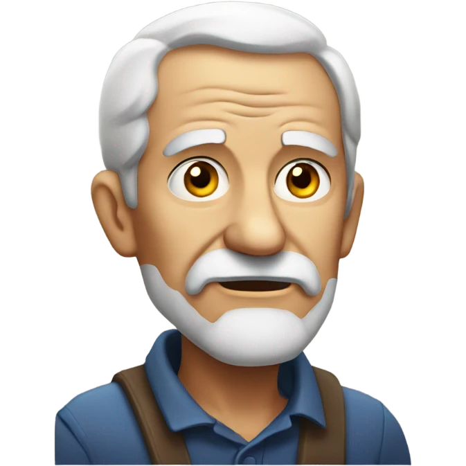 old man staring emoji