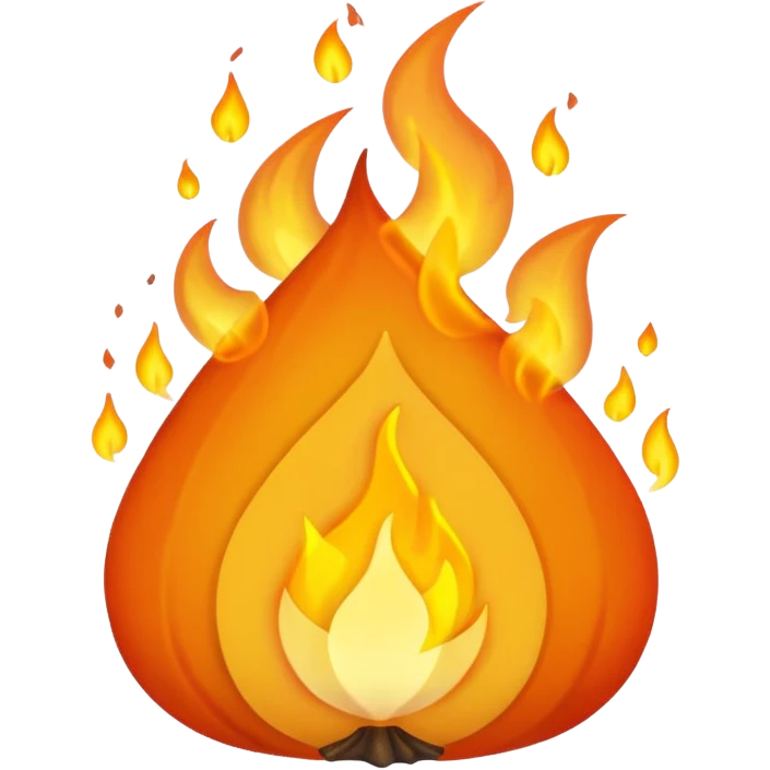 a flame that burns calories emoji
