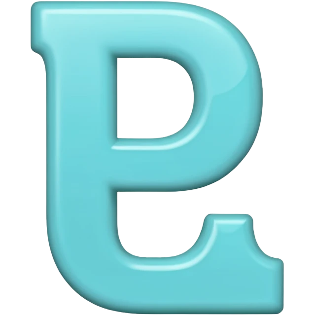 light turquoise letter D emoji emoji