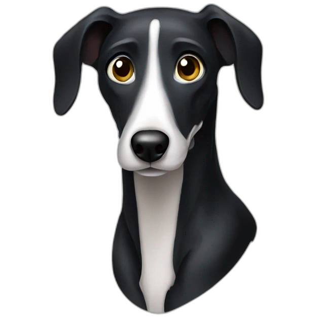 black dog galgo emoji