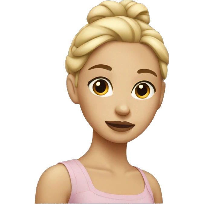 Blonde Girl With a Bun emoji