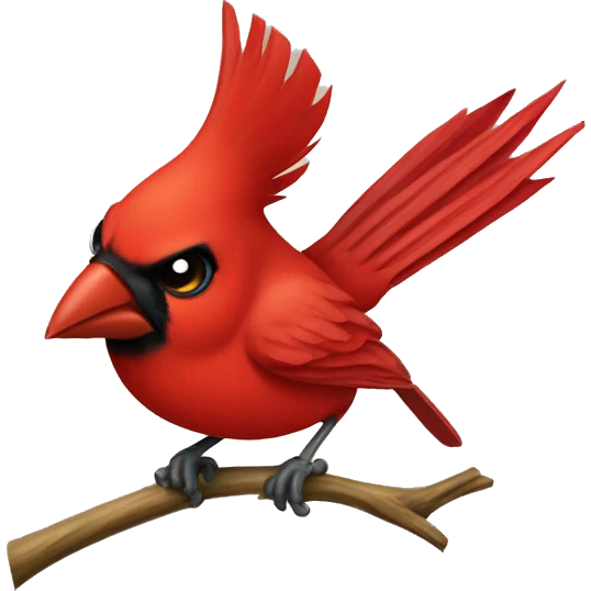 Cardinal bird emoji
