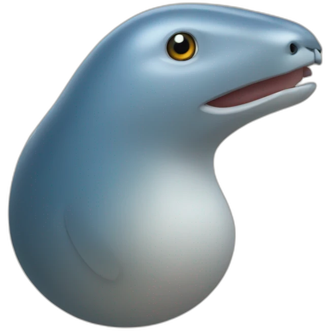 Uma foca com uma cobra  emoji