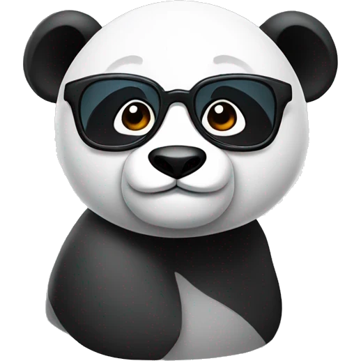 Panda con lentes emoji